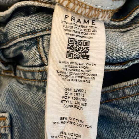 Frame High Rise Straight Distressed Jeans NEW - Picture 4 of 5